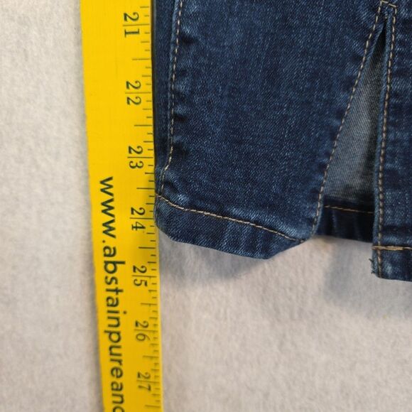 Royalty for Me Women's Mid Rise Jeans Ankle Size 14 Front Seam and Slit Detail - Picture 7 of 9